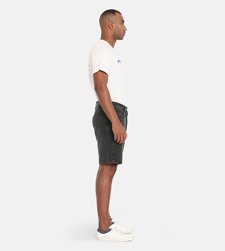 468 Faded Relaxed Fit Denim Shorts