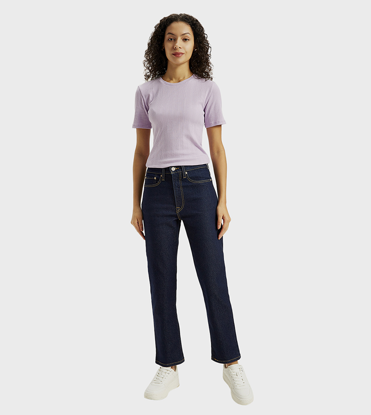 High Rise Wedgie Straight Fit Jeans