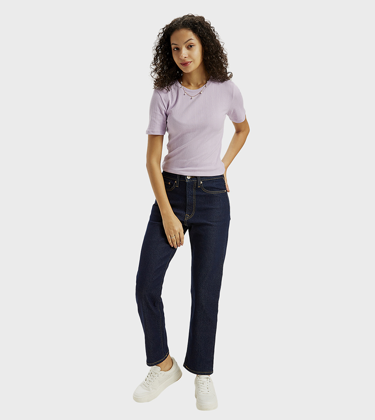 High Rise Wedgie Straight Fit Jeans