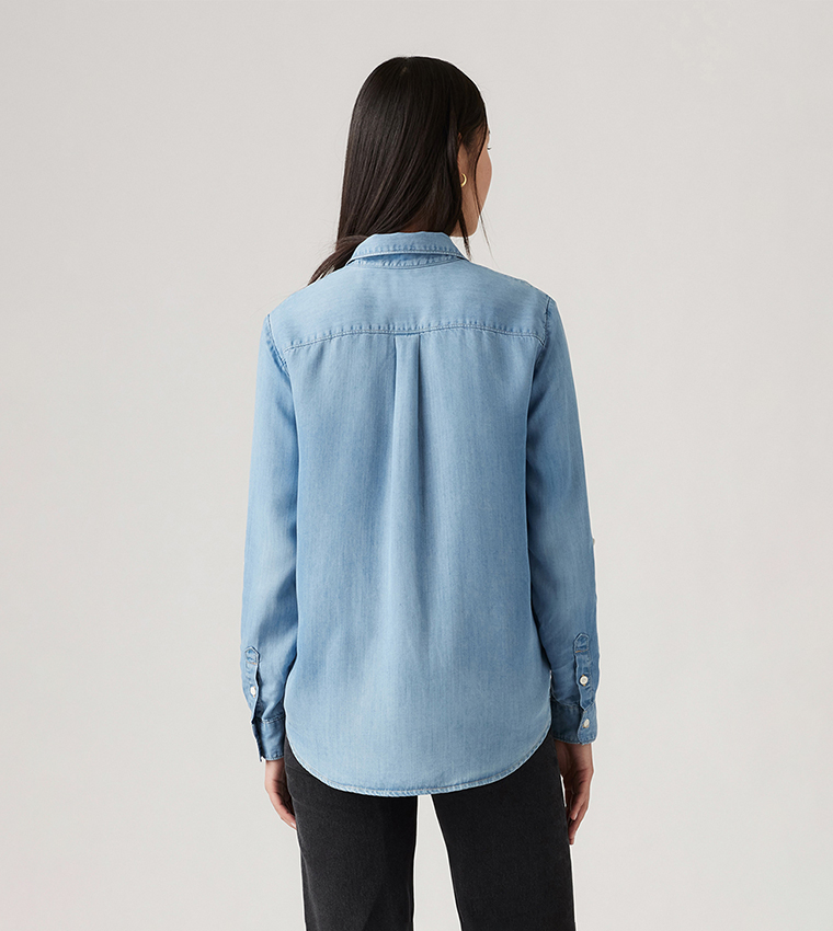 DARLENE Solid Long Sleeves Shirt