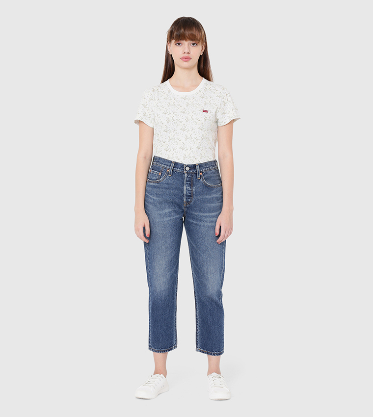 501 Original Cropped Straight Fit Jeans