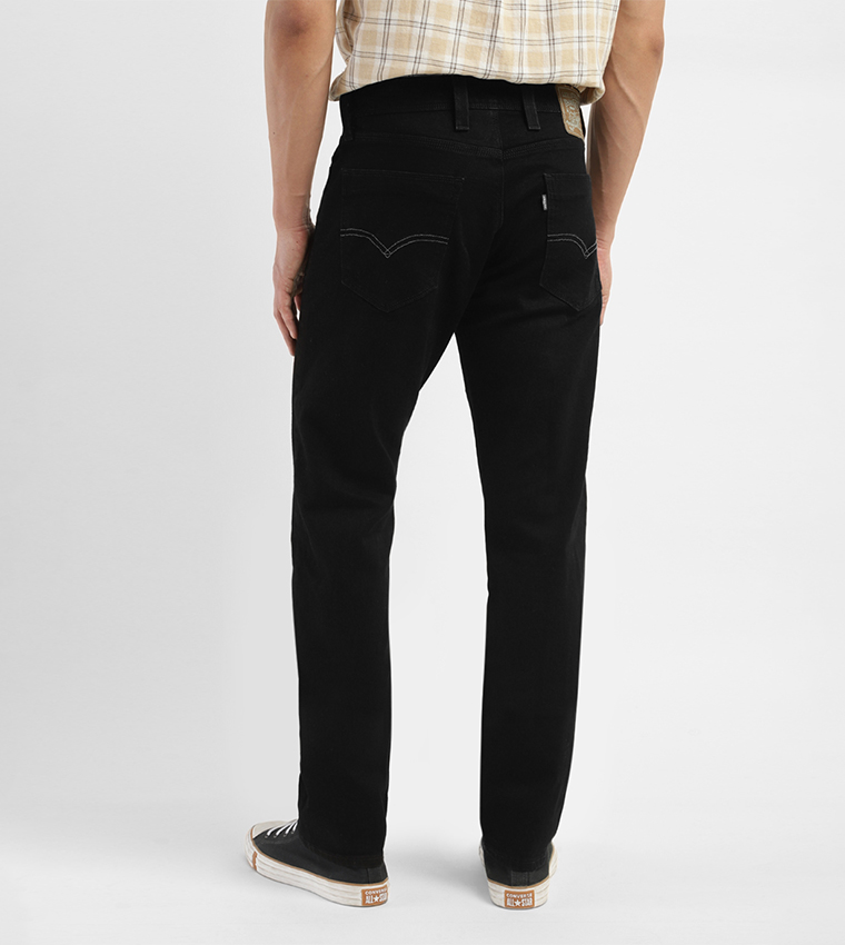 Solid Mid Rise Slim Fit Jeans