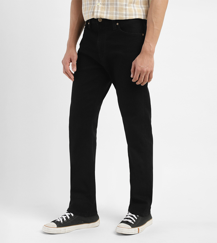 Solid Mid Rise Slim Fit Jeans