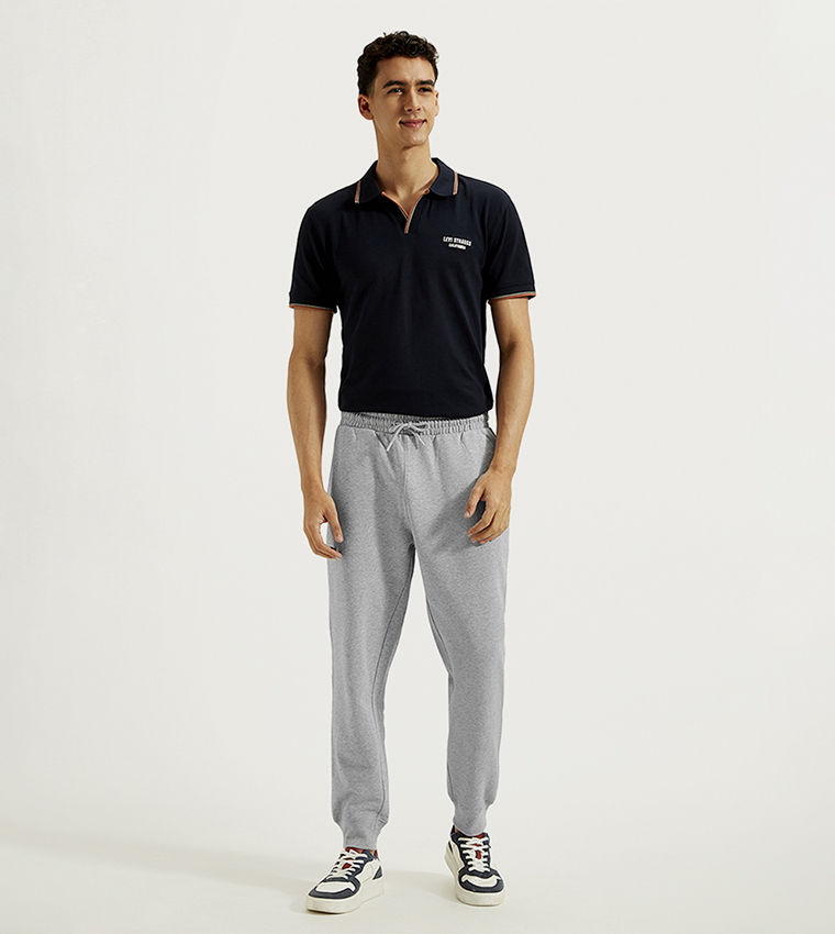 Solid Drawstring Waist Joggers