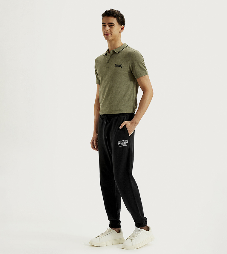 Logo Detail Drawstring Waist Joggers
