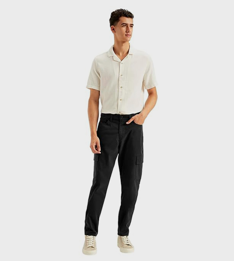 Mid Rise Slim Fit Cargo Pants