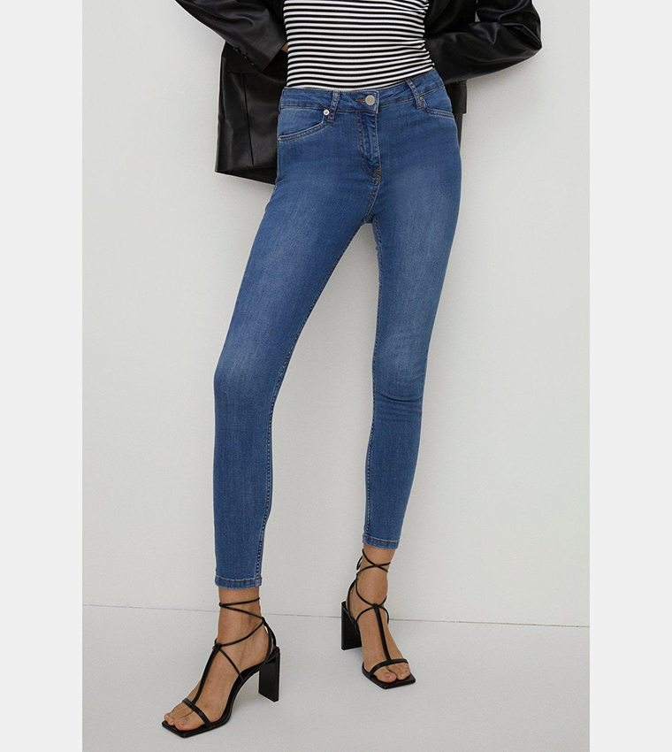 Buy Oasis Jade Organic Mid Rise Skinny Fit Jeans In Blue 6thStreet