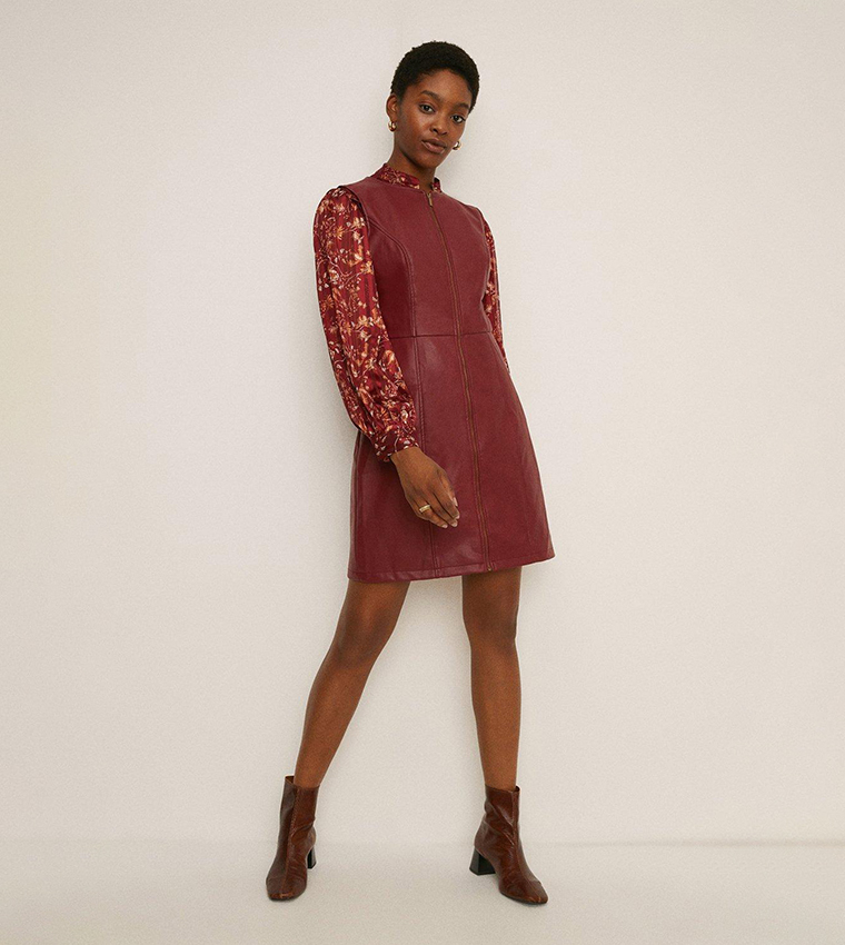 Oasis burgundy store dress