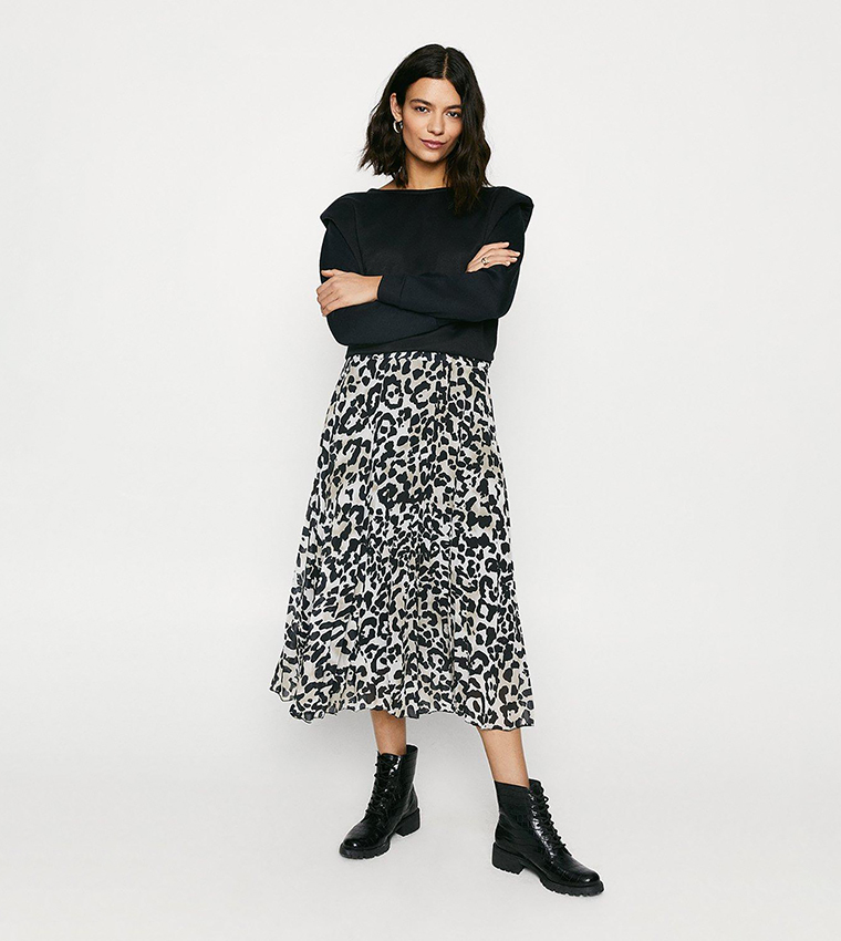 Leopard skirt oasis clearance