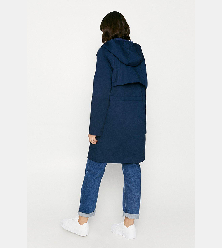 Buy Oasis Lightweight Long Sleeves Parka Jacket In Navy 6thStreet Bahrain
