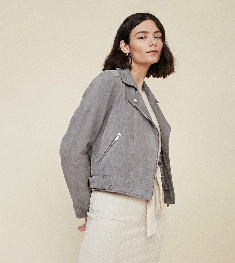 Oasis grey biker jacket on sale