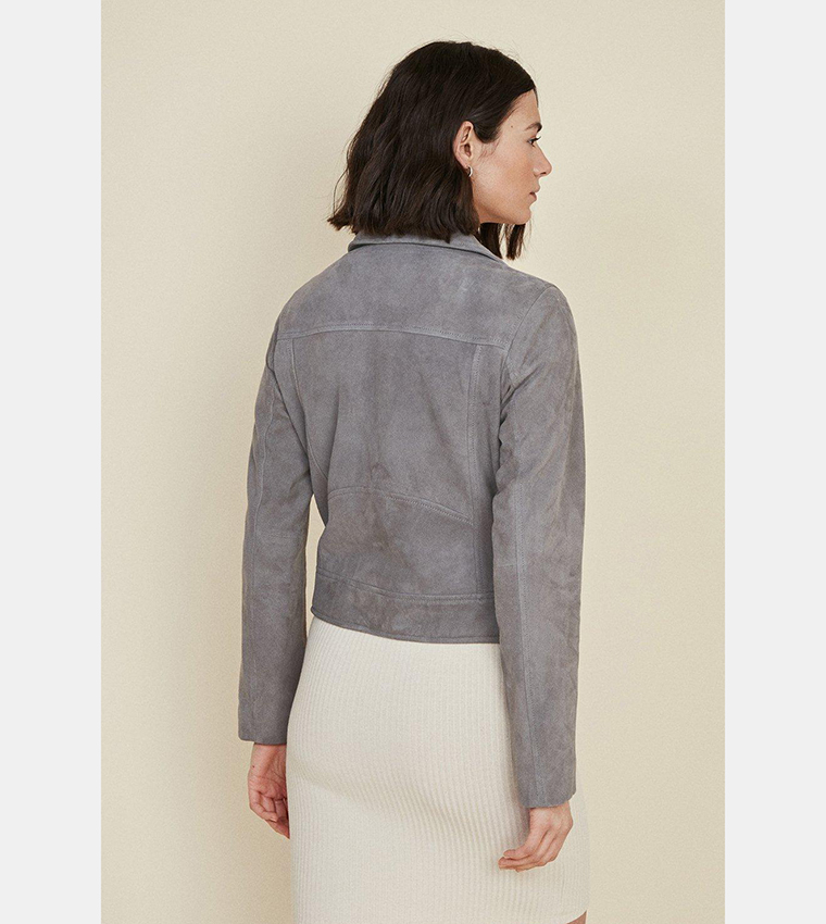 Oasis grey biker jacket sale