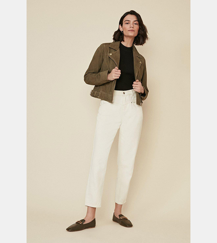 Oasis faux deals suede biker jacket