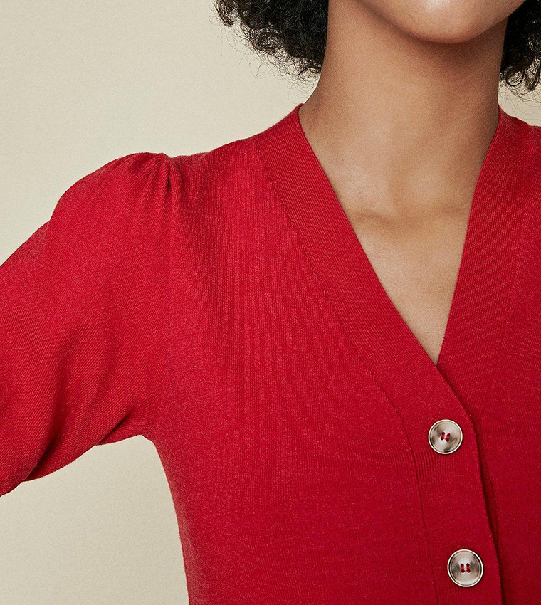 Oasis red cardigan hotsell