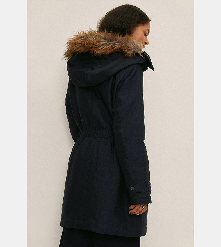 Oasis navy parka top