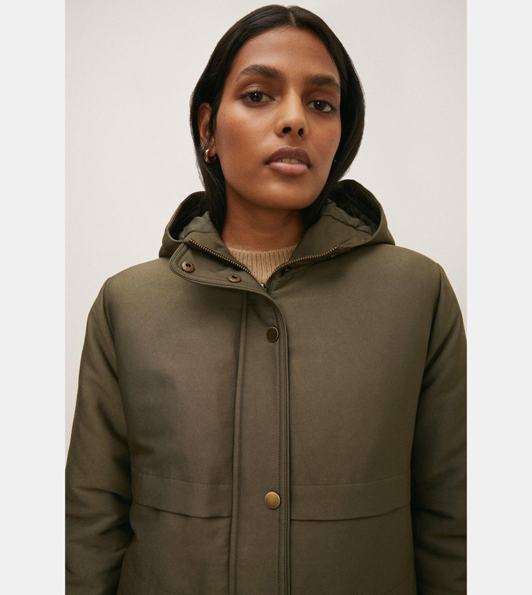 Khaki parka womens cheap