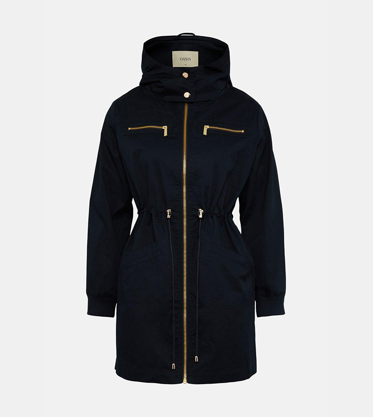 Buy Oasis Lightweight Midi Parka Jacket In Black 6thStreet UAE