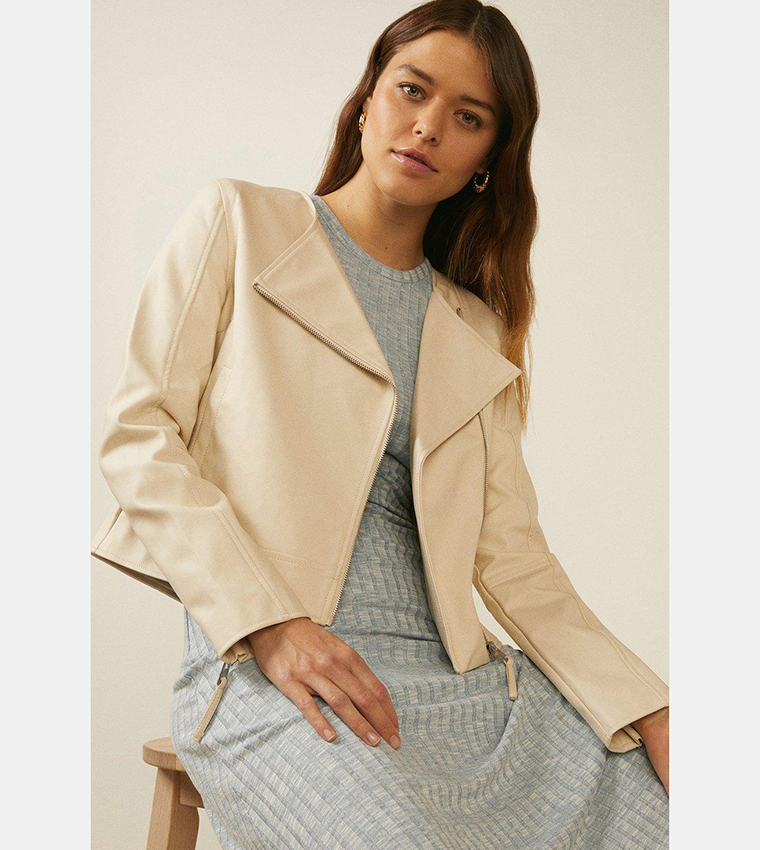Oasis collarless coat clearance
