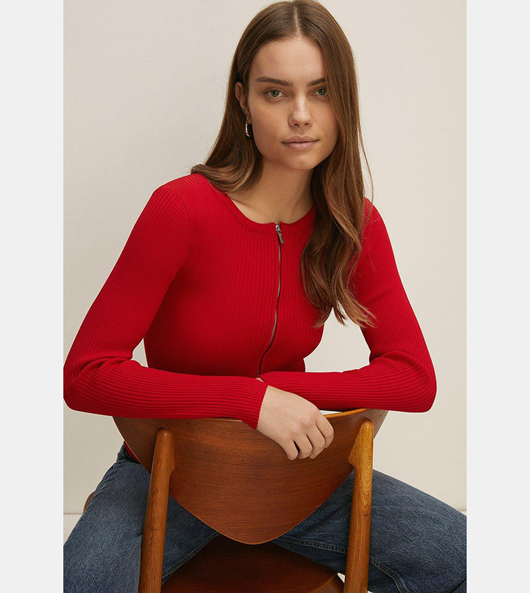 Oasis red cardigan cheap