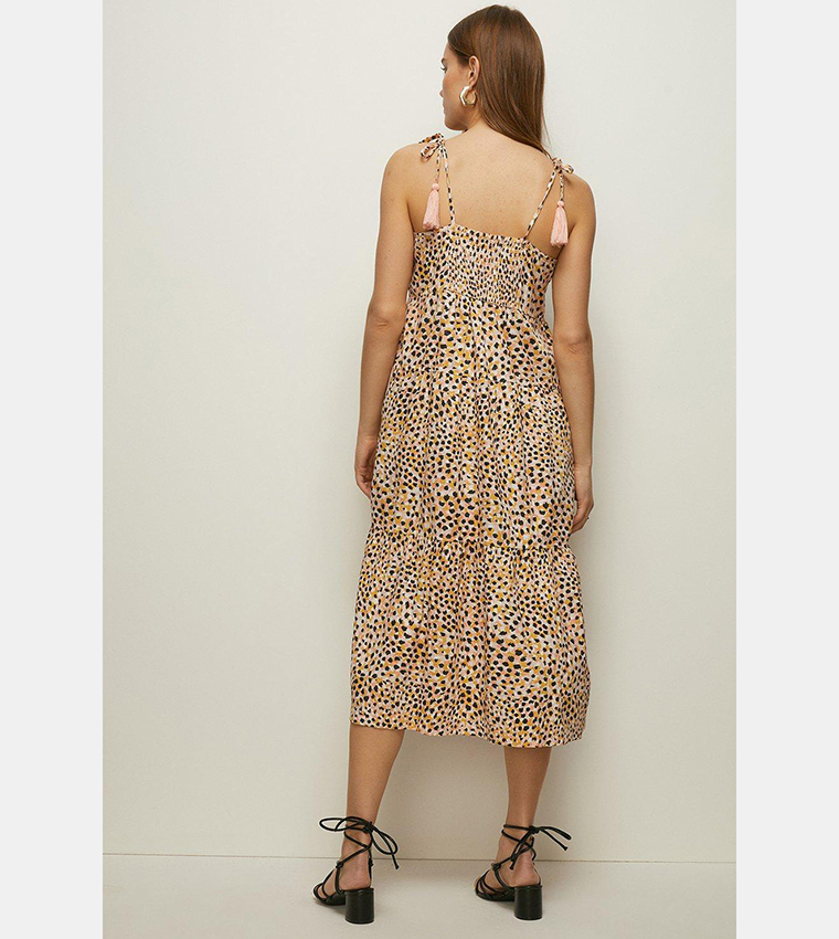 Oasis lace and fringe dress best sale