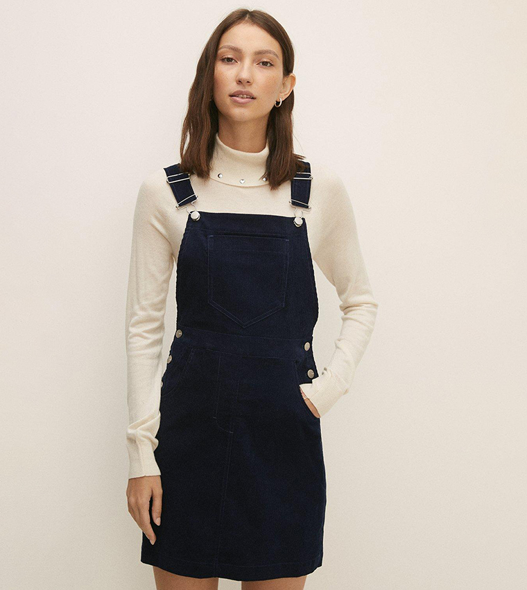 Oasis navy cord dress best sale