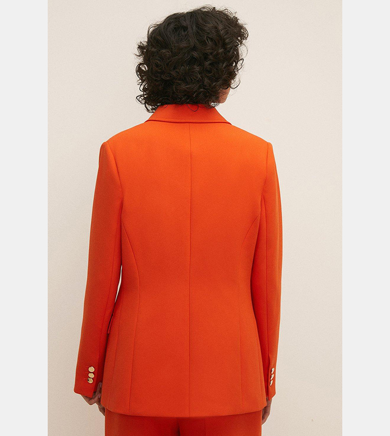Orange longline blazer cheap