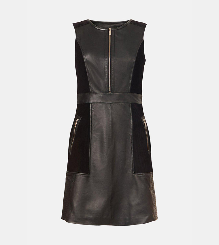 Oasis leather dress outlet