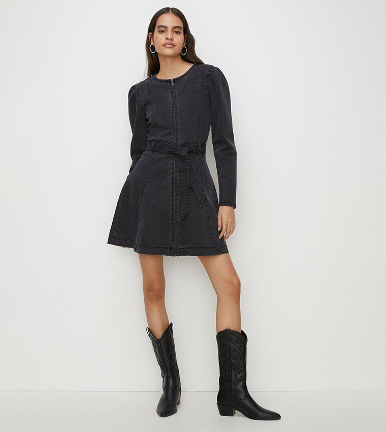 Denim skater dress oasis new arrivals