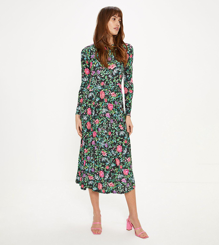 oasis floral pleated midi dress Buy Oasis Slinky Jersey Floral Pleated Midi Dress In Multiple Colors