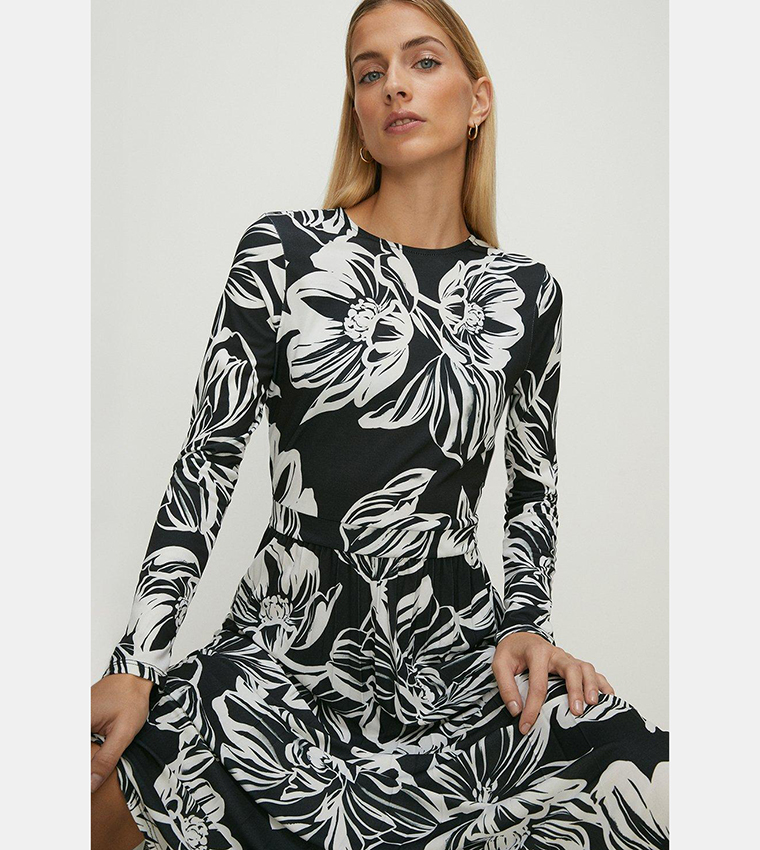 Oasis floral pleated dress sales