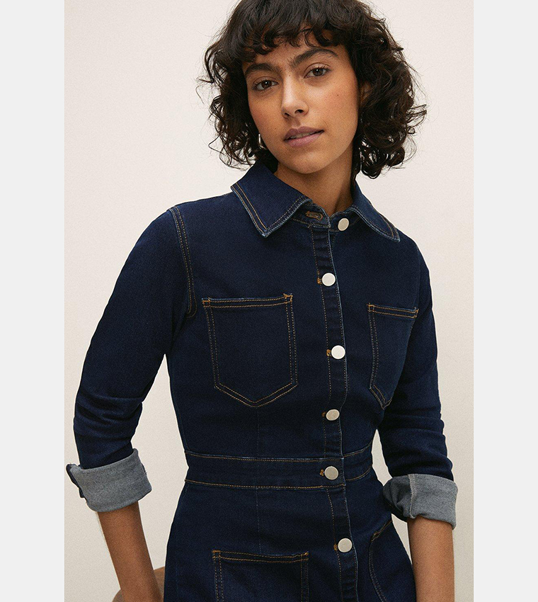 Oasis denim midi dress 2025