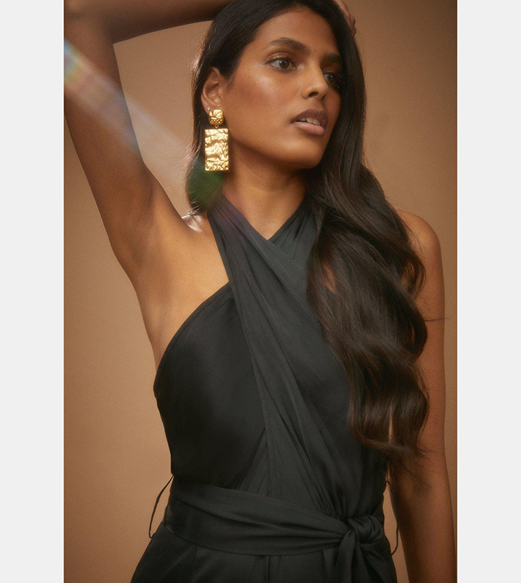 Oasis black shop jumpsuit