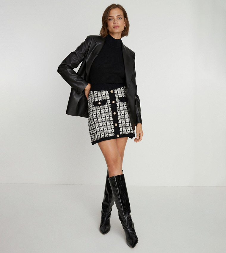 Oasis tweed mini skirt deals