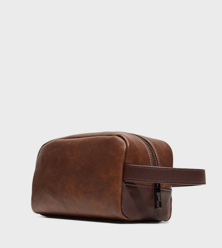ABALINO Logo Detail Zippered Toiletry Bag