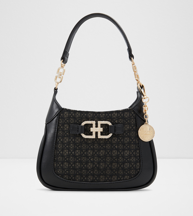 ABAYDER Embellished Shoulder Bag with Key Chain