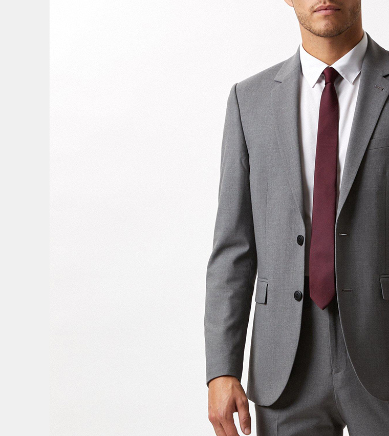 Skinny Fit Light Grey Blazer