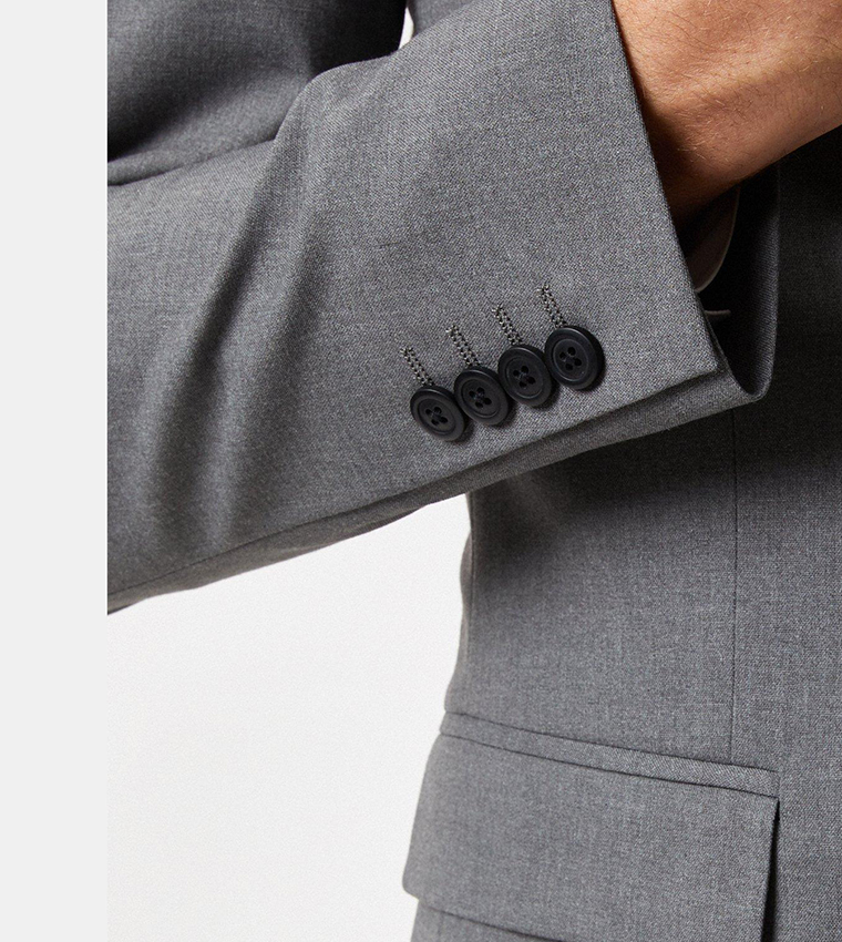 Skinny Fit Light Grey Blazer