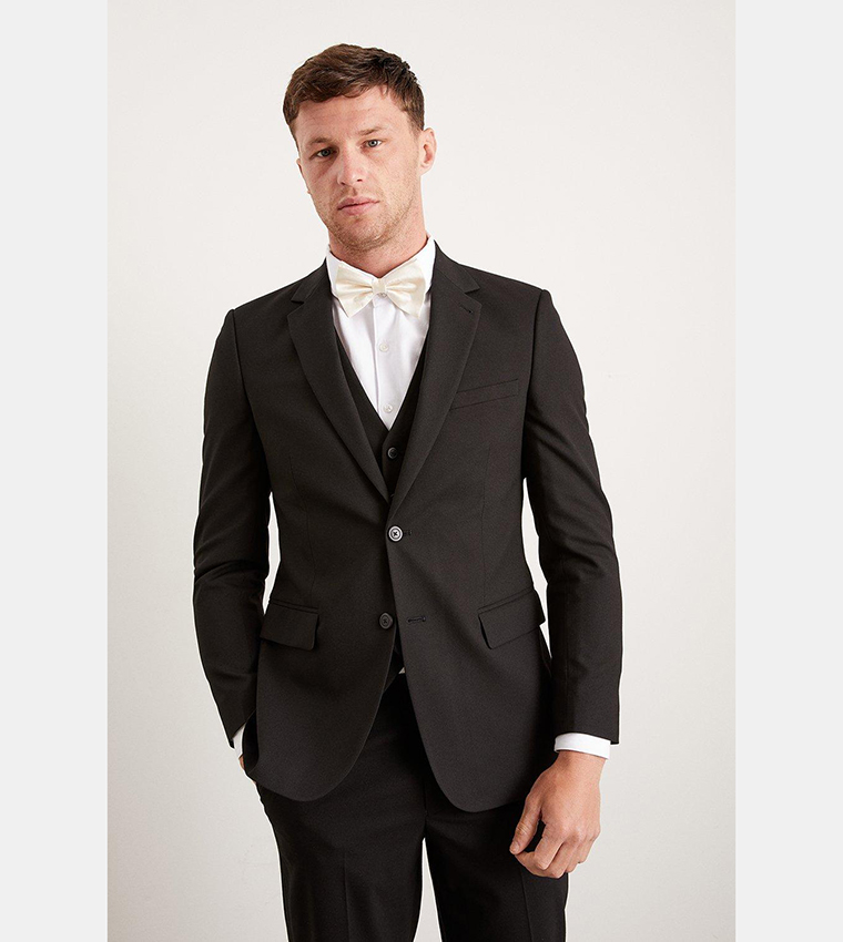 Buy Burton Tailored Fit Black Blazer In Black 6thStreet Qatar