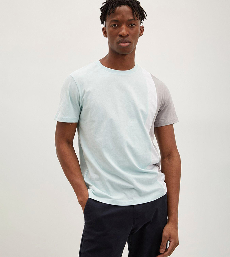 Buy Burton Side Panel Color Block T Shirt In Blue 6thStreet Qatar