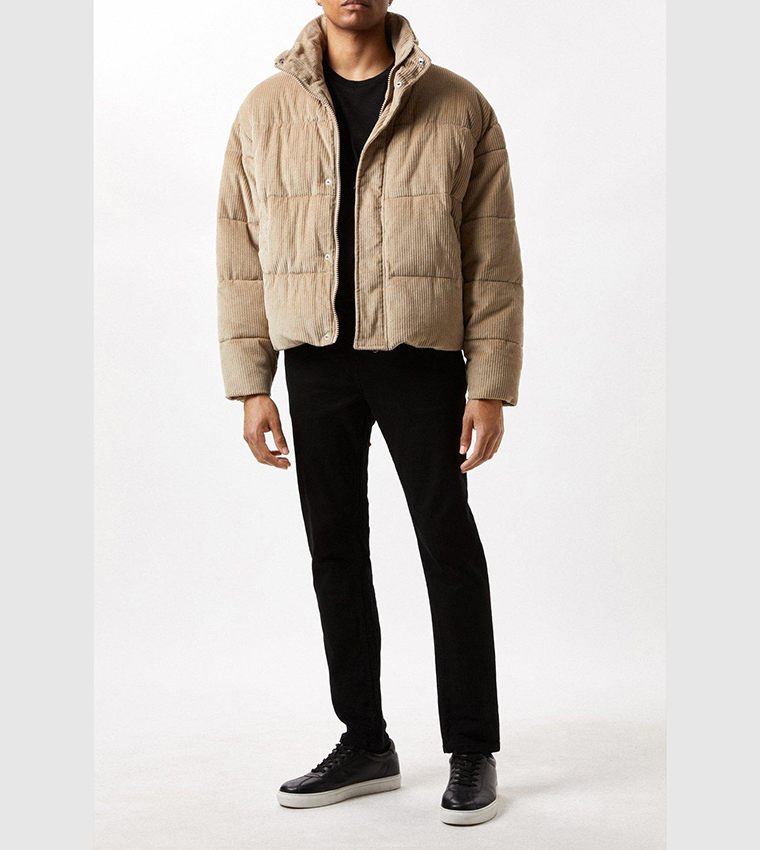 Cord Crop Puffer Jacket