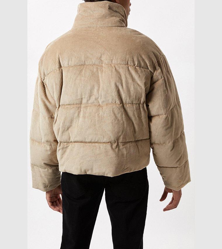 Cord Crop Puffer Jacket