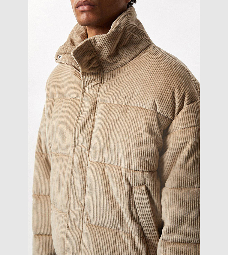 Cord Crop Puffer Jacket