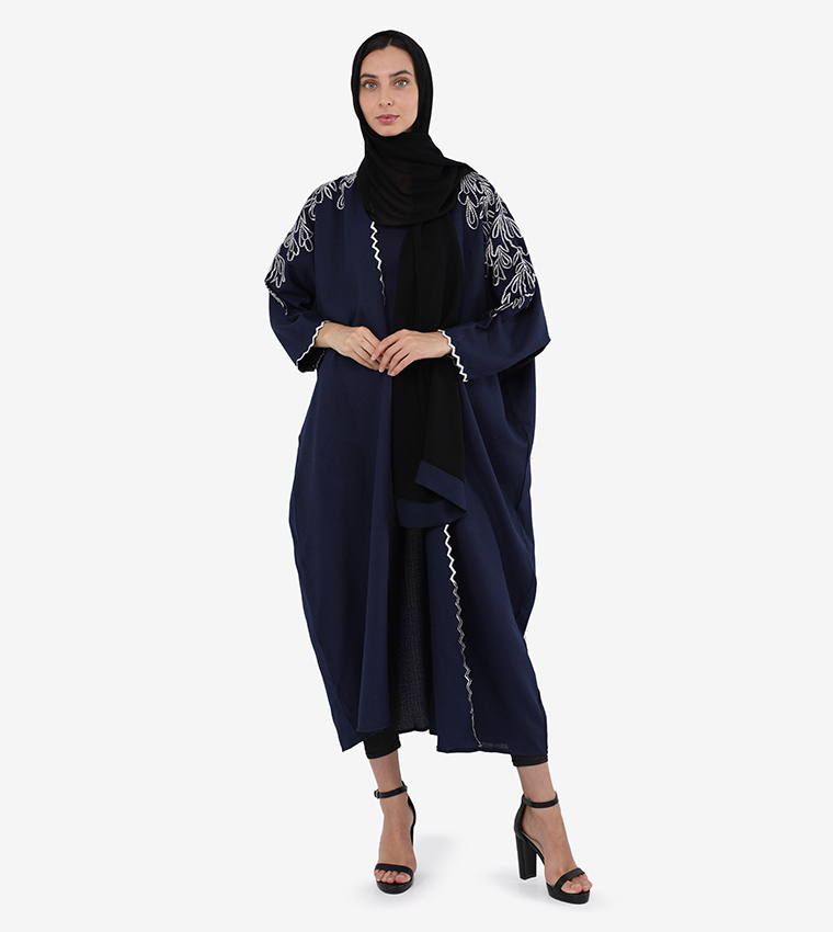 Shoulder Embroidered Abaya