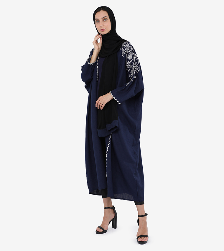 Shoulder Embroidered Abaya