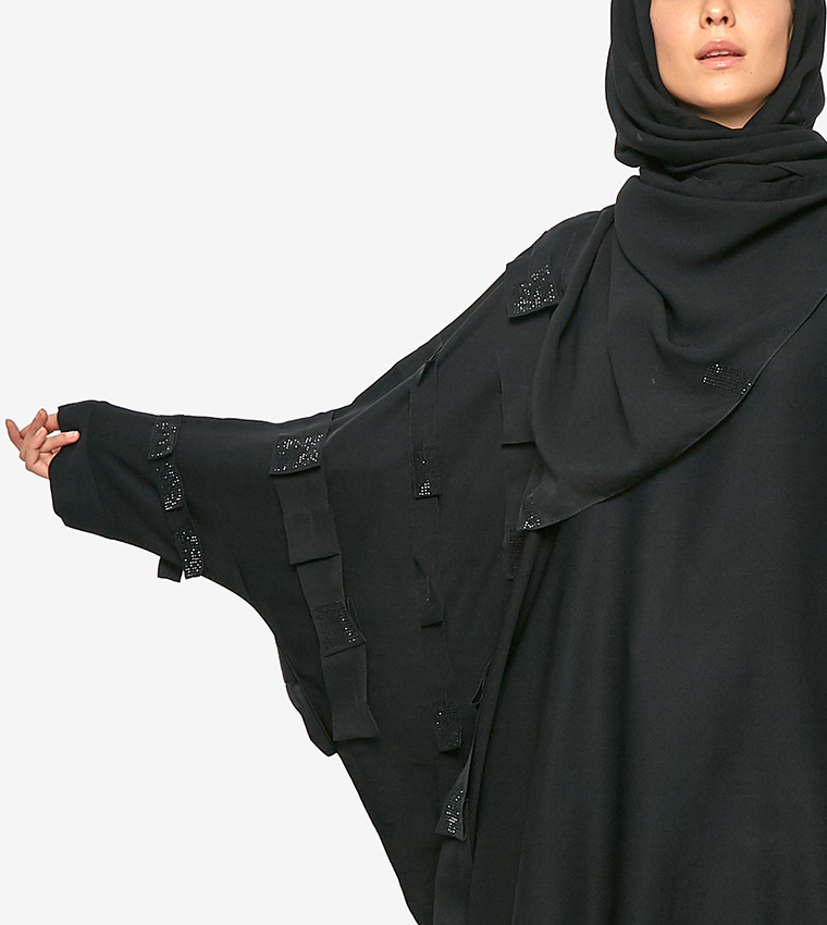 Long Sleeve Abaya - Black