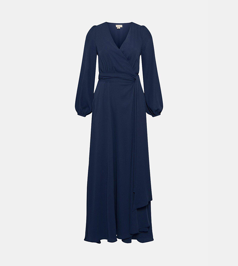 Belted Maxi Wrap Dress