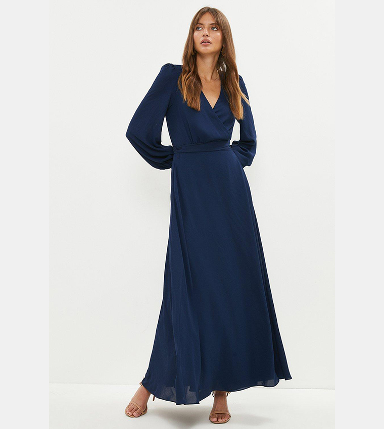 Belted Maxi Wrap Dress