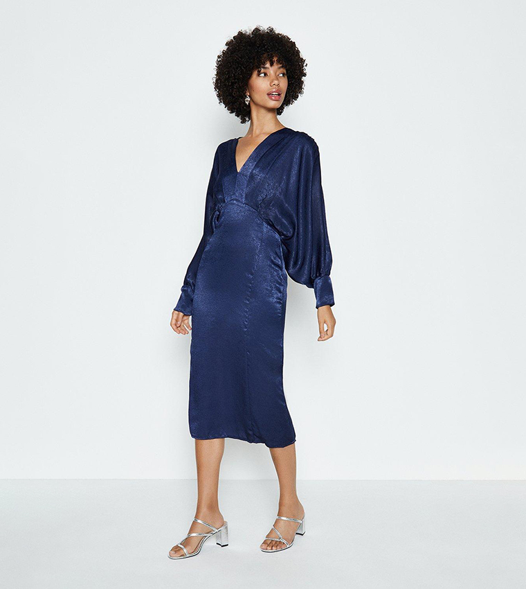 coast satin dress Coast Women's Satin Cape Sleeve Maxi Dress in Black