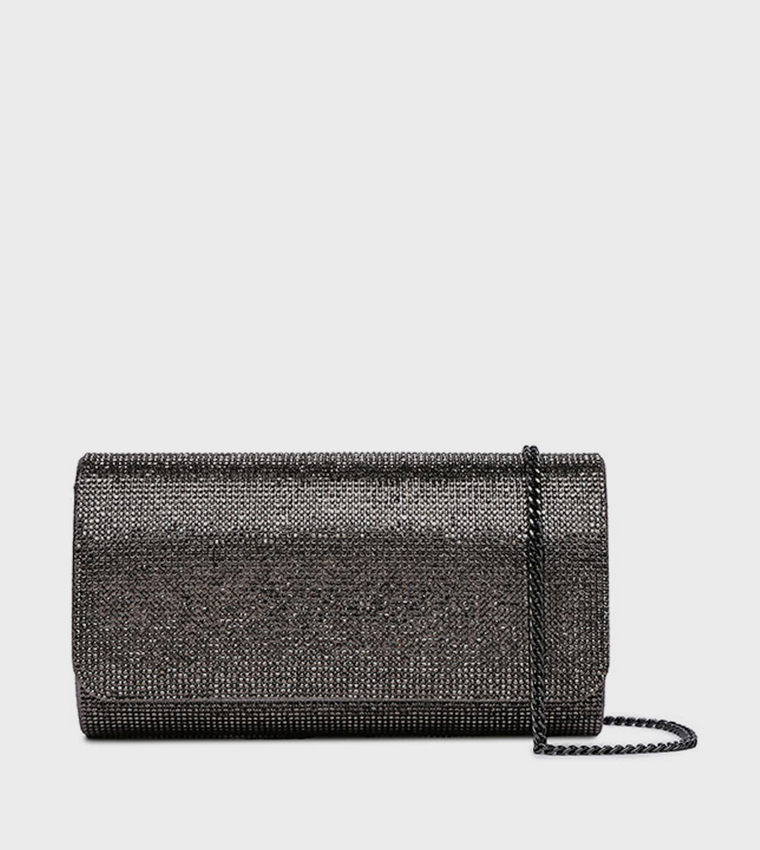 Embellished Flap Clutch Bag