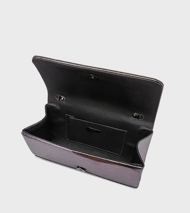 Embellished Flap Clutch Bag